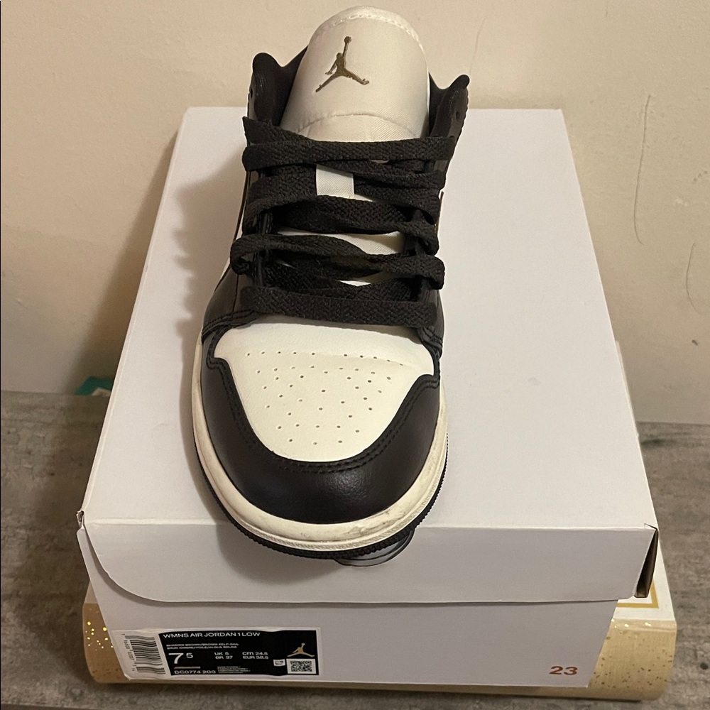 Jordan Kids' Black and White Low-Top Sneakers